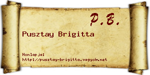 Pusztay Brigitta névjegykártya