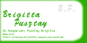 brigitta pusztay business card